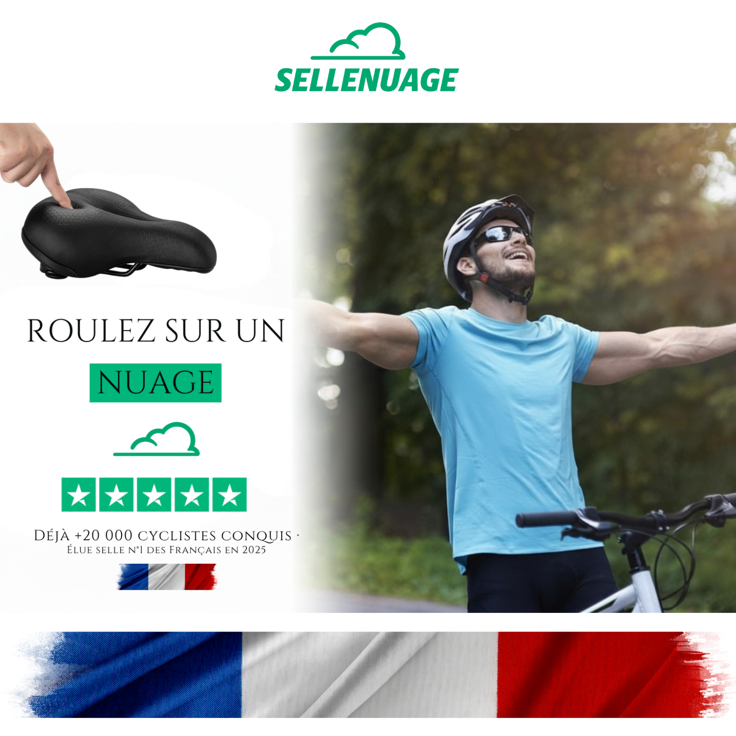 SelleNuage® HOMME EXTRA CONFORT+